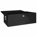 Boîte de rangement Vidaxl 100x55x37 cm en aluminium noir