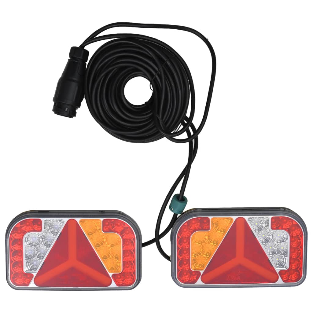 Vidaxx lampes de remorque 2 pcs lampe LED 12 v 24x5x14,5 cm rouge