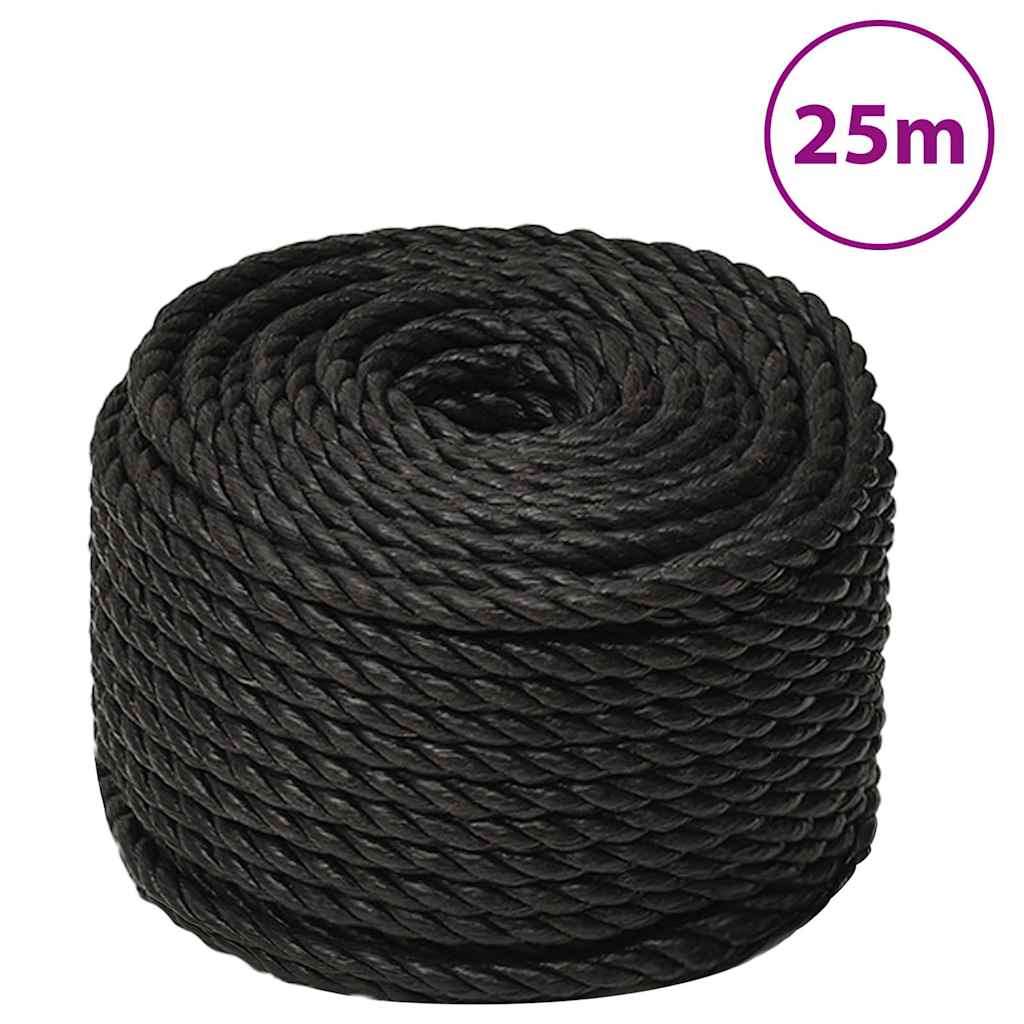 Vidaxx corde de travail 20 mm 25 m polypropylène noir