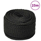 Vidaxx corde de travail 20 mm 25 m polypropylène noir