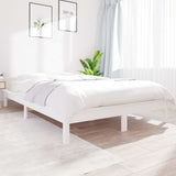 Vidaxl bedframe massief grenenhout wit 160x200 cm