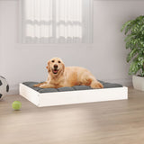 Vidaxl Dog Basket 71.5x54x9 cm Pine solide blanc