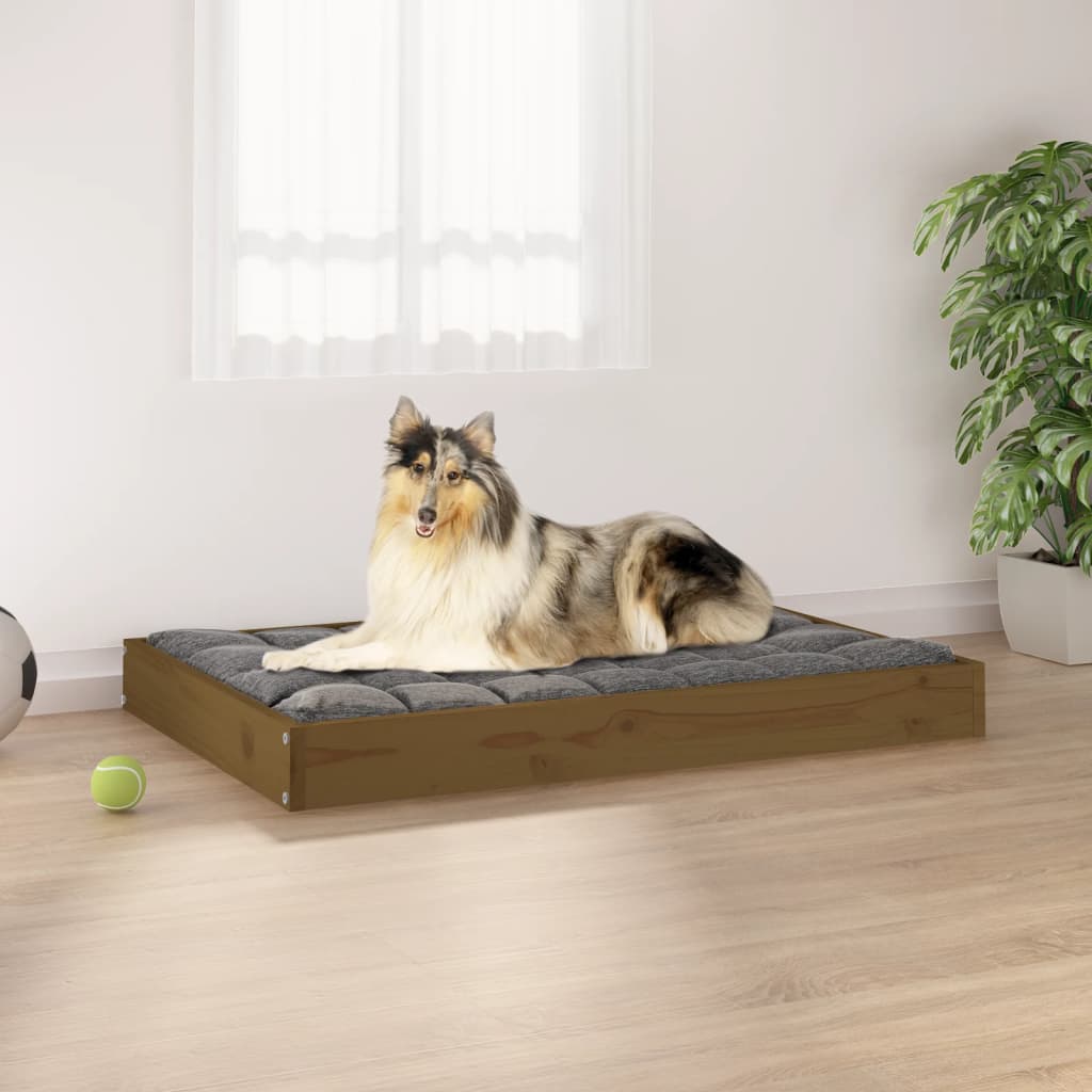 Vidaxl Dog Basket 91.5x64x9 cm Miele di pino solido