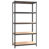 Rack de stockage Vidaxl Rack à 5 couches en bois transformé en bois d'anthracite