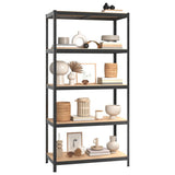 Rack de stockage Vidaxl en acier à 5 couches et gris en bois transformé