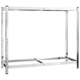 Vidaxl Tire Rack 2-lag 110x40x110 cm stål sølvfarget