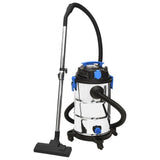 Vidaxx aspirateur eau et poussière 1200 w 30 l couleur argent