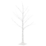 VidaXL bouleau LED 48 LED blanc chaud 120 cm blanc
