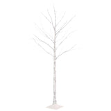 VidaXL bouleau LED 72 LED blanc chaud 150 cm blanc