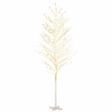Vidaxl Berkenboom LED 672 LEDS WHICT CHAUD 400 cm blanc