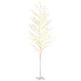 Vidaxl Berkenboom LED 672 LEDS WHICT CHAUD 400 cm blanc
