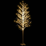 Vidaxl Berkenboom LED 672 LEDS WHICT CHAUD 400 cm blanc