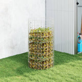 Vidaxx bac à compost ø50x100 cm acier galvanisé