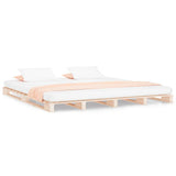 Vidaxl palletbed massief grenenhout 160x200 cm