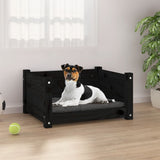 Vidaxl Dog Basket 55.5x45.5x28 cm Pine solide en pin noir