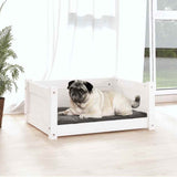 Vidaxx lit pour chien blanc 65,5x50,5x28 cm bois de pin massif