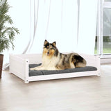 Vidaxl Dog Basket 95.5x65.5x28 cm Pine solide blanc