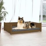 Vidaxl Hundekorb 95.5x65.5x28 cm Festkiefer Honigbraun