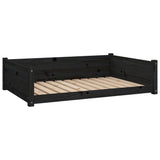 Vidaxl Dog Basket 105.5x75.5x28 cm Pine solide de pin noir