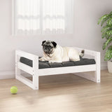 Vidaxl Dog Basket 65.5x50.5x28 cm Pine solide blanc