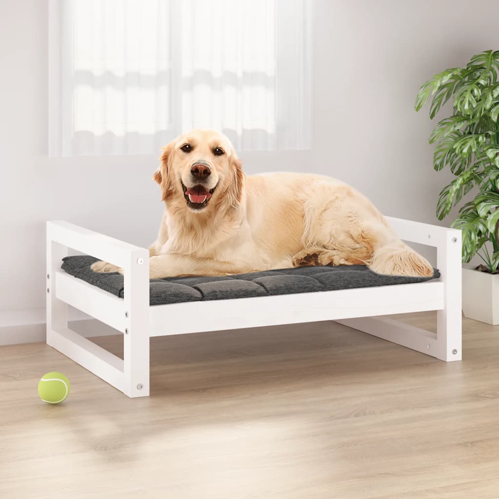 VidaXL dog basket 75.5x55.5x28 cm Solid pine white