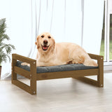 Vidaxl Dog Basket 75.5x55.5x28 cm Pine solide Honey Brown