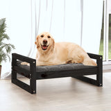 Vidaxl Dog Bask 75.5x55.5x28 cm sosna sosna czarna