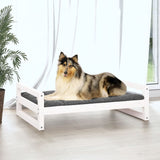 Vidaxl Dog Basket 95.5x65.5x28 cm Pine bianco bianco