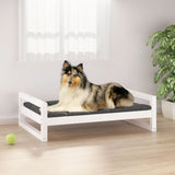 Vidaxl Dog Basket 95.5x65.5x28 cm Pine solide blanc