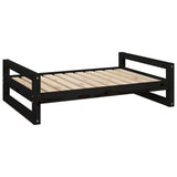 Vidaxl Dog Basket 95.5x65.5x28 cm Pine solide noire