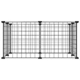 Vidaxl PETS Gabbia con 8 pannelli 35x35 cm Black