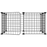 Vidaxl Pets Cage z vrati 8 plošč 35x35 cm jeklena črna