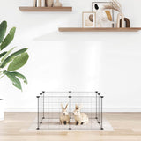 VidaXL cage pour animaux de compagnie avec 8 panneaux, noir, 35x35 cm, acier