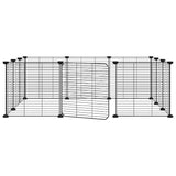 Vidaxl Pets Cage con puerta 12 paneles 35x35 cm de acero negro