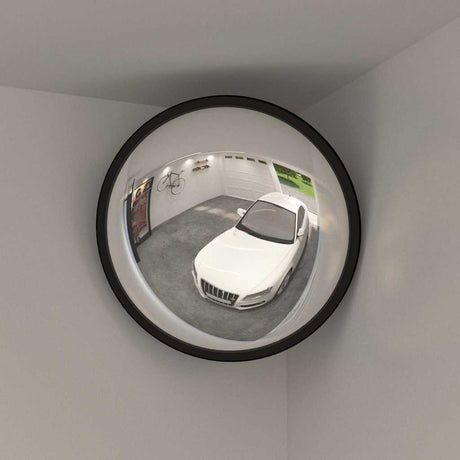 Vidaxl à l'intérieur du miroir de trafic convexe noir Ø40 cm acrylique