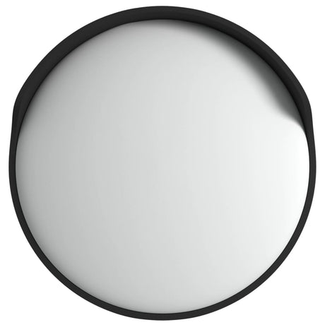 Vidaxl Miroir de trafic convexe extérieur noir Ø60 cm polycarbonate