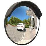 Vidaxl Miroir de trafic convexe extérieur noir Ø60 cm polycarbonate