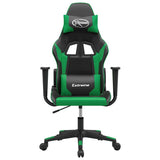Vidaxl massage gamestoel kunstleer zwart en groen