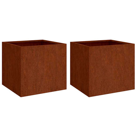 Vidaxl Planters 2 ST 32x30x29 cm Cortenstaal