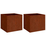 Vidaxx jardinières 2 pcs 42x40x39 cm acier corten