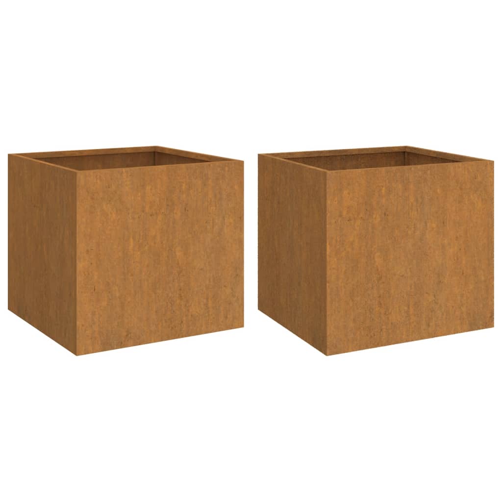 Vidaxl Planters 2 ST 42x40x39 cm Cortenstaal