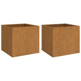 Vidaxl Planters 2 ST 42x40x39 cm Cortenstaal