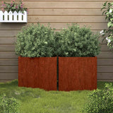 Vidaxx jardinières 2 pcs 42x40x39 cm acier corten