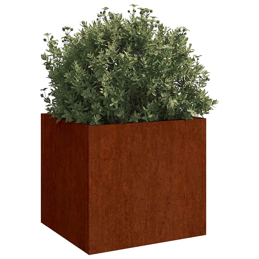 Vidaxx jardinières 2 pcs 49x47x46 cm acier corten