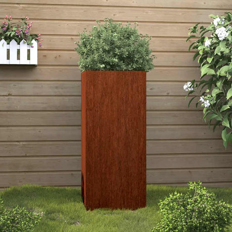 Jardinière Vidaxx 32x29x75 cm acier corten