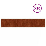 Vidaxl Gazon Arêtes 10 pièces 20x103 cm Cortenstaal flexible