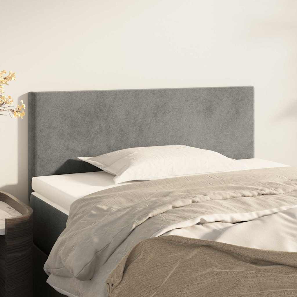 Vidaxl hoofdbord 80x5x78 88 cm fluweel lichtgrijs