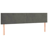 Vidaxl hoofdborden 2 st 80x5x78 88 cm fluweel donkergrijs