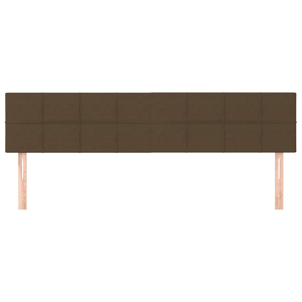 Vidaxl hoofdborden 2 st 80x5x78 88 cm stof donkerbruin