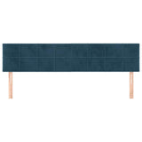 Vidaxl hoofdborden 2 st 80x5x78 88 cm fluweel donkerblauw